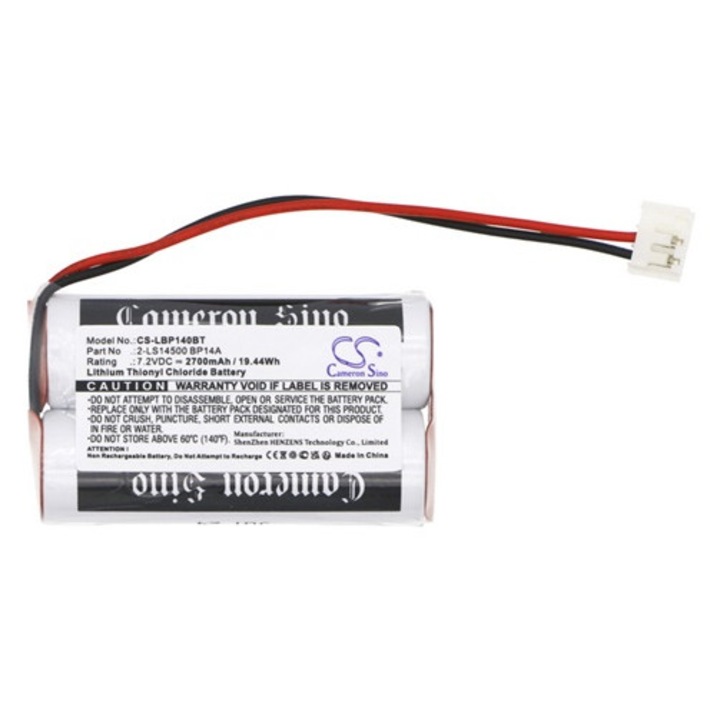 Cameron sino li-socl2 akkumulátor, 7.2v, 2700mAh, kompatibilis label 2-ls14500bp14a fehér-vel