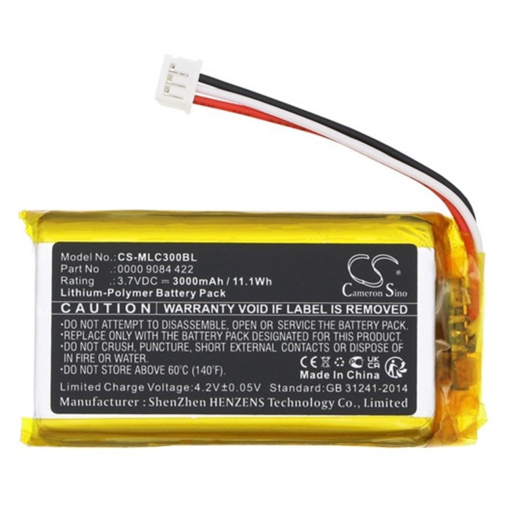 Cameron sino li-polymer akkumulátor, 3.7v, 3000mAh, kompatibilis meiller 00009084422 -vel