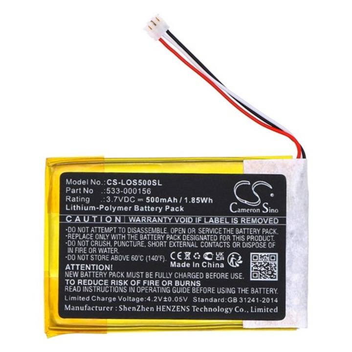 Cameron sino li-polymer akkumulátor, 3.7v, 500mAh, kompatibilis logitech 533-000156 -vel