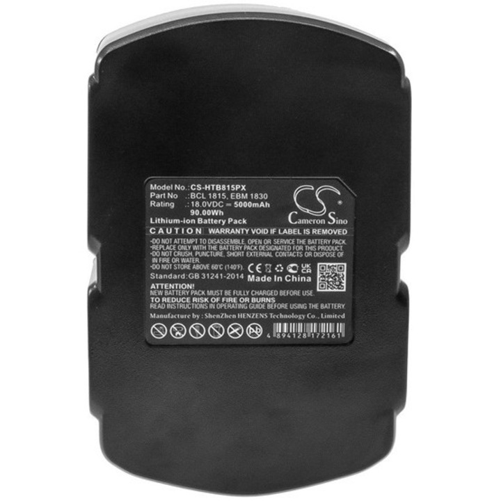 Cameron sino li-ion akkumulátor, 18.0v, 5000mAh, kompatibilis hitachi 326240 kompatibilis-vel
