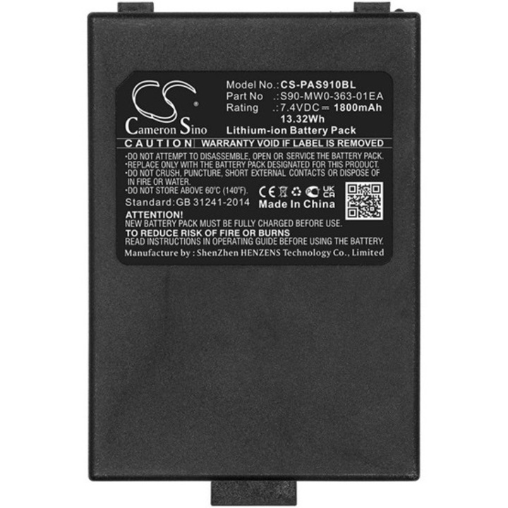 Cameron sino li-ion akkumulátor, 7.4v, 1800mAh, kompatibilis pax s90-mw0-363-01ea kompatibilis-vel
