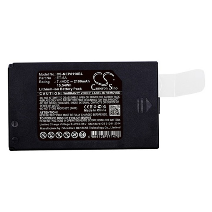 Cameron sino li-ion akkumulátor, 7.4v, 2100mAh, kompatibilis newpos et-5a kompatibilis-vel