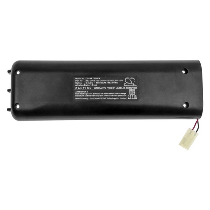 Cameron sino alkaline akkumulátor, 9.0v, 17000mAh, kompatibilis artex 452-0130 kompatibilis-vel