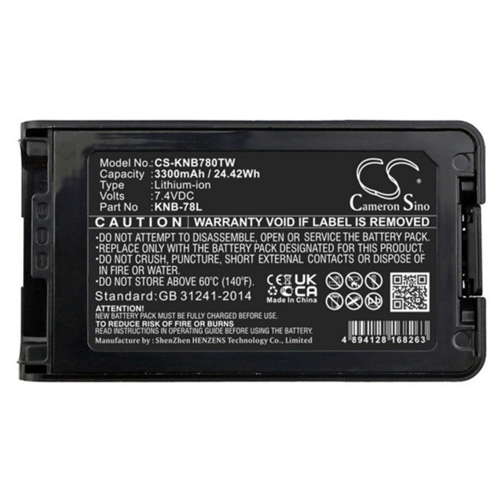 Cameron sino li-ion akkumulátor, 7.4v, 3300mAh, kompatibilis kenwood knb-24l kompatibilis-vel