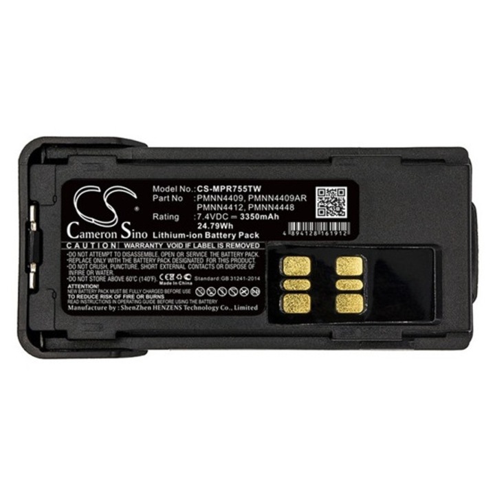 Cameron sino li-ion akkumulátor, 7.4v, 3350mAh, kompatibilis motorola pmnn4406 kompatibilis-vel