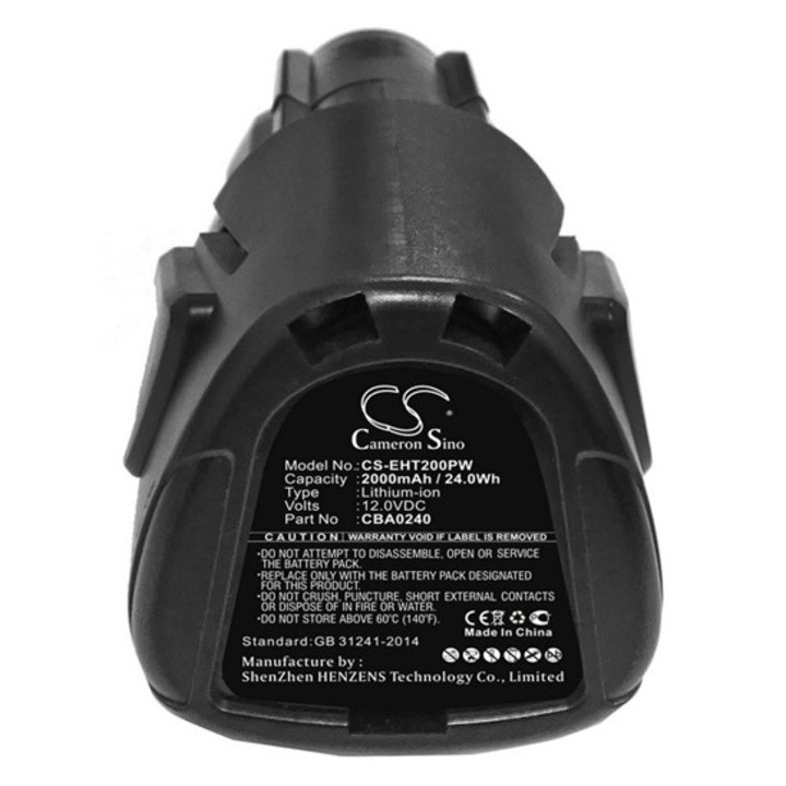 Cameron sino li-ion akkumulátor, 12.0v, 2000mAh, kompatibilis ego cba0240 kompatibilis-vel