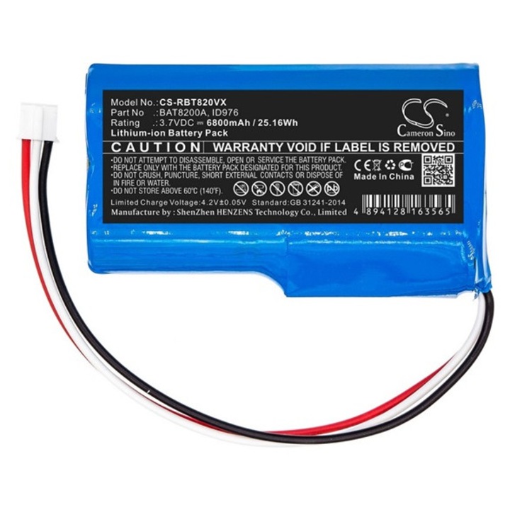 Cameron sino li-ion akkumulátor, 3.7v, 6800mAh, kompatibilis robomow bat8200a kompatibilis-vel