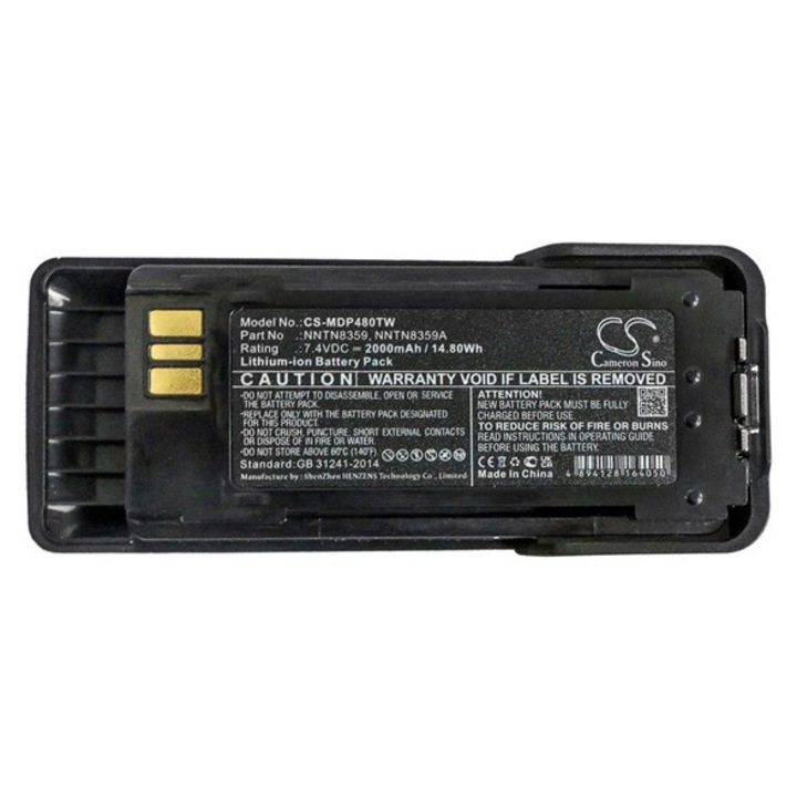 Cameron sino li-ion akkumulátor, 7.4v, 2000mAh, kompatibilis motorola nntn8359 kompatibilis-vel