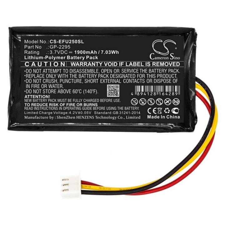 Cameron sino li-polymer akkumulátor, 3.7v, 1900mAh, kompatibilis exfo gp-2295 kompatibilis-vel