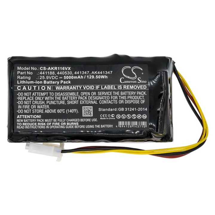 Cameron sino li-ion akkumulátor, 25.9v, 5000mAh, kompatibilis al-ko 20196003 kompatibilis-vel