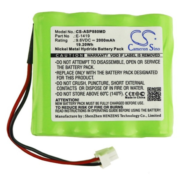Cameron sino ni-mh akkumulátor, 9.6v, 2000mAh, kompatibilis ampall e-1419 kompatibilis-vel