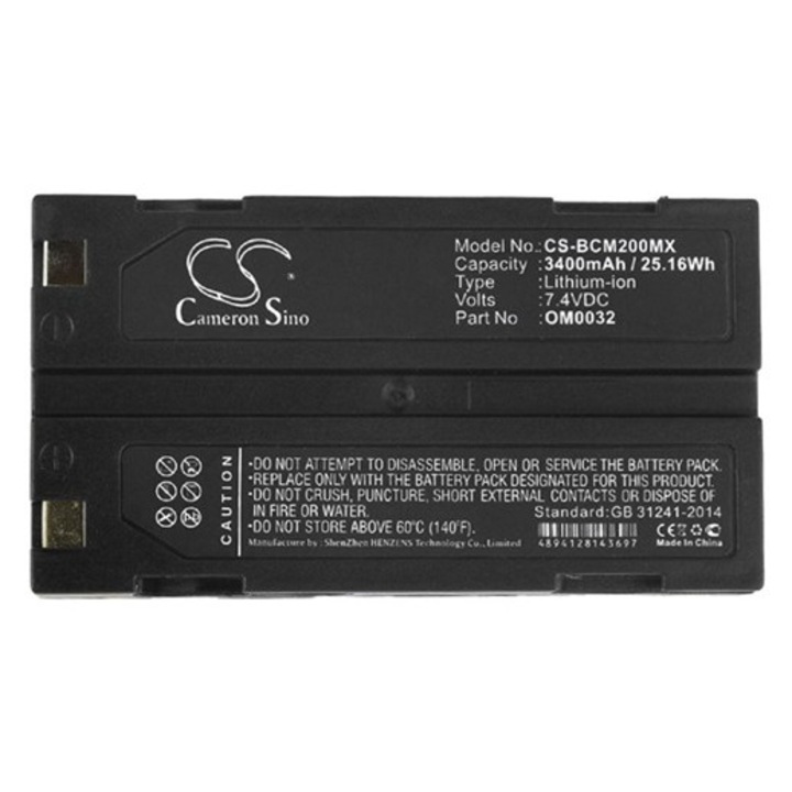 Cameron sino li-ion akkumulátor, 7.4v, 3400mAh, kompatibilis bci mcr-1821j, 1-h kompatibilis-vel