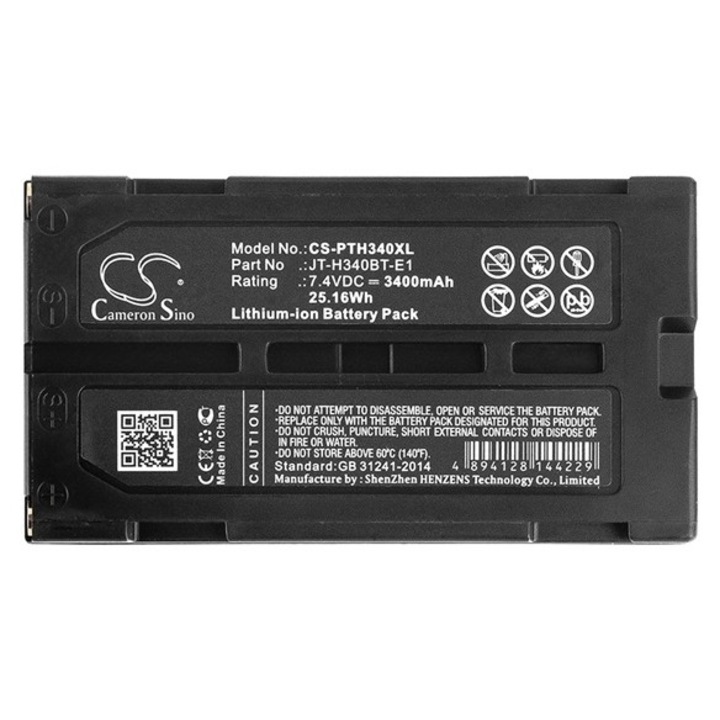 Cameron sino li-ion akkumulátor, 7.4v, 3400mAh, kompatibilis panasonic jt-h340bt-e1 kompatibilis-vel