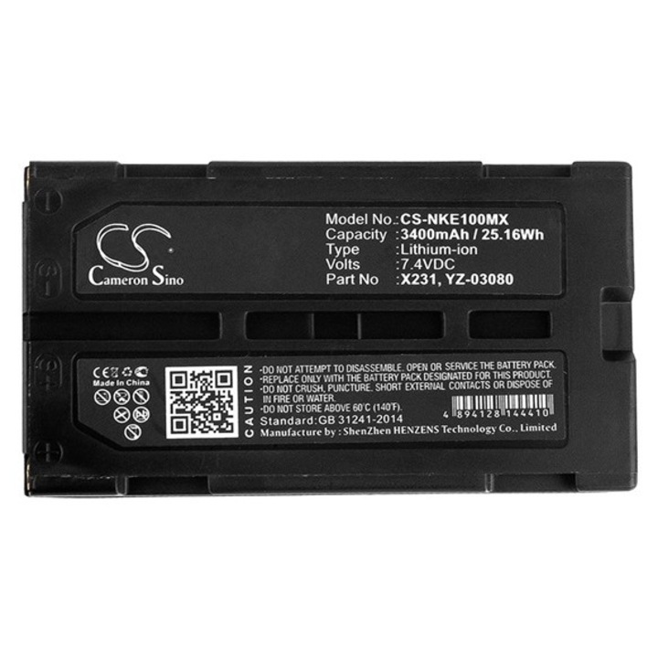 Cameron sino li-ion akkumulátor, 7.4v, 3400mAh, kompatibilis nihon kohden x231 kompatibilis-vel