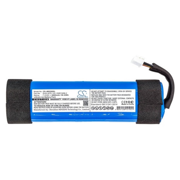 Cameron sino li-ion akkumulátor, 7.4v, 6800mAh, kompatibilis jbl 2inr19, 66-2 kompatibilis-vel