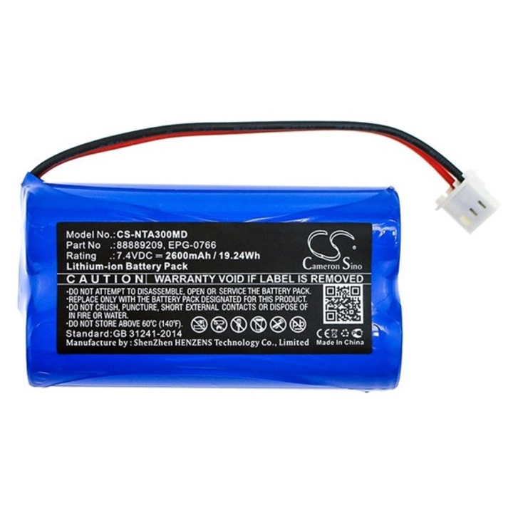 Cameron sino li-ion akkumulátor, 7.4v, 2600mAh, kompatibilis natus 88889209 kompatibilis-vel