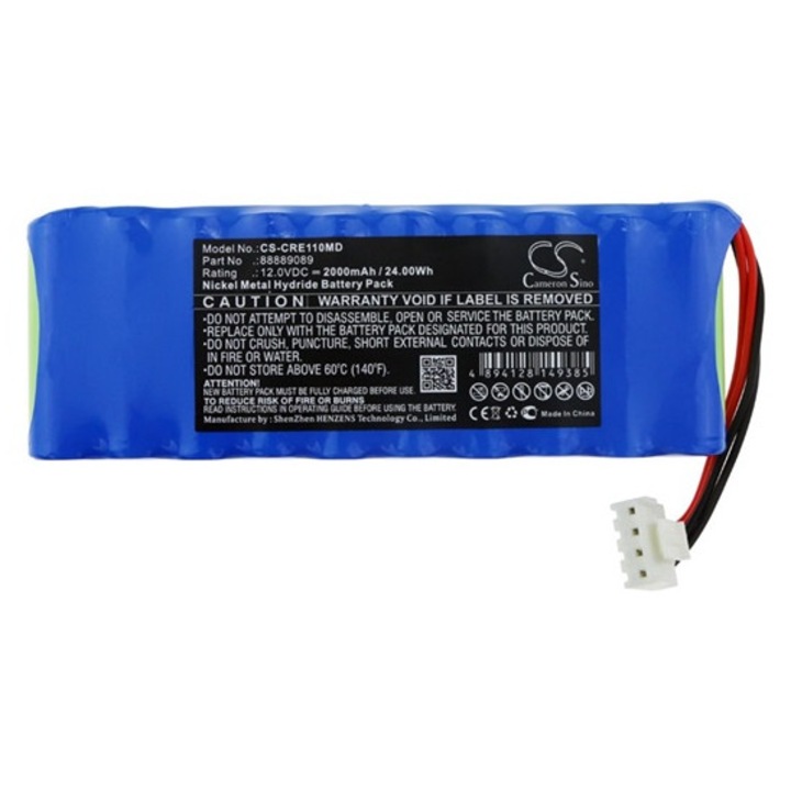Cameron sino ni-mh akkumulátor, 12.0v, 2000mAh, kompatibilis carewell 88889089 kompatibilis-vel