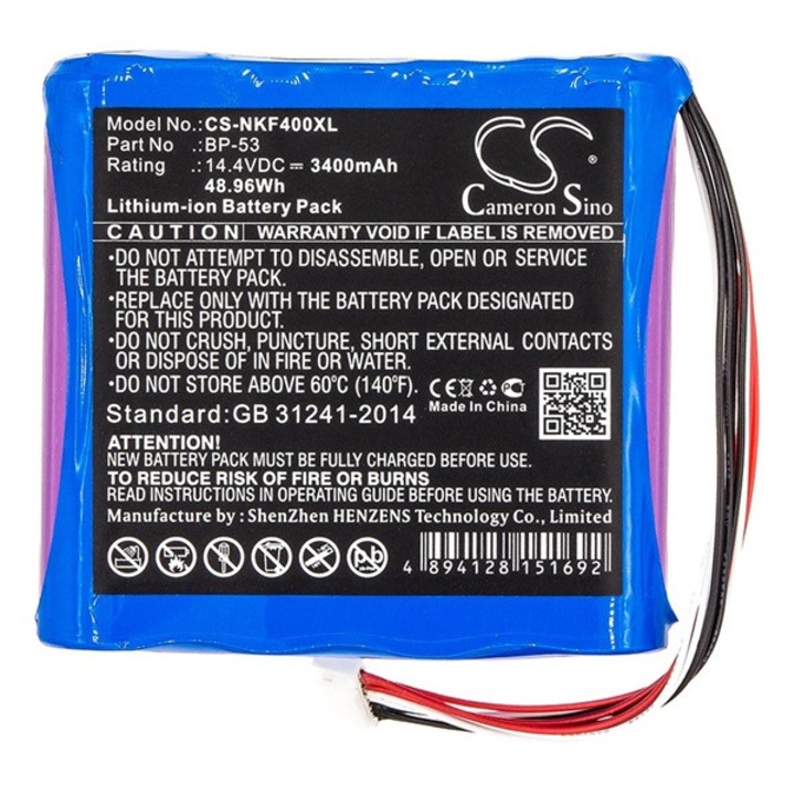 Cameron sino li-ion akkumulátor, 14.4v, 3400mAh, kompatibilis nissin bp-53 kompatibilis-vel