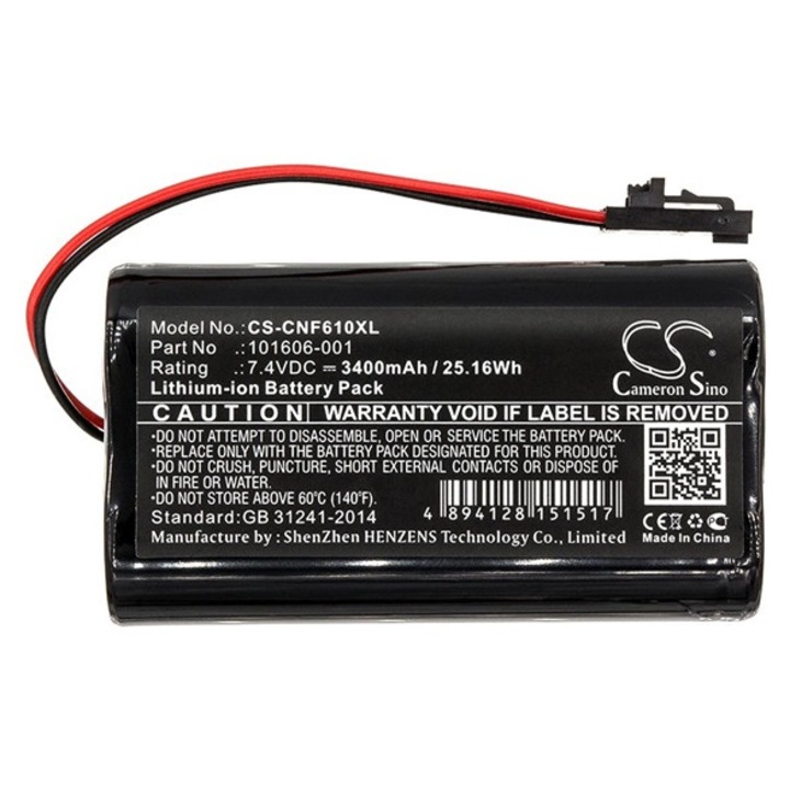Cameron sino li-ion akkumulátor, 7.4v, 3400mAh, kompatibilis comsonics 101606-001 kompatibilis-vel