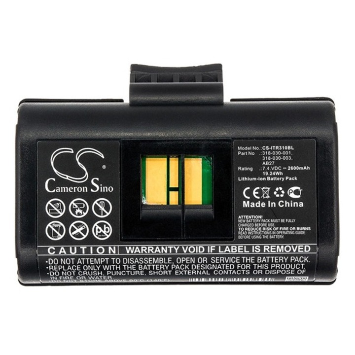Cameron sino li-ion akkumulátor, 7.4v, 2600mAh, kompatibilis intermec 318-030-001 kompatibilis-vel
