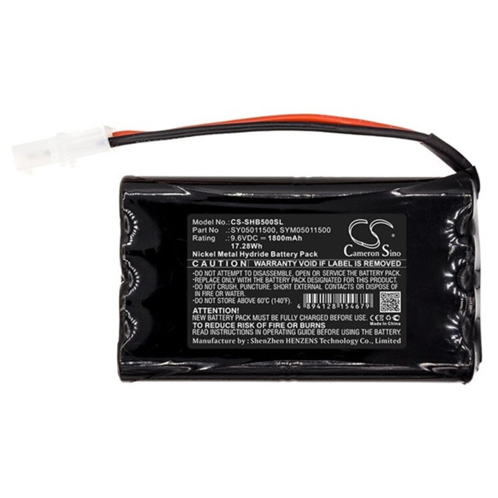 Cameron sino ni-mh akkumulátor, 9.6v, 1800mAh, kompatibilis symtech sy05011500 kompatibilis-vel