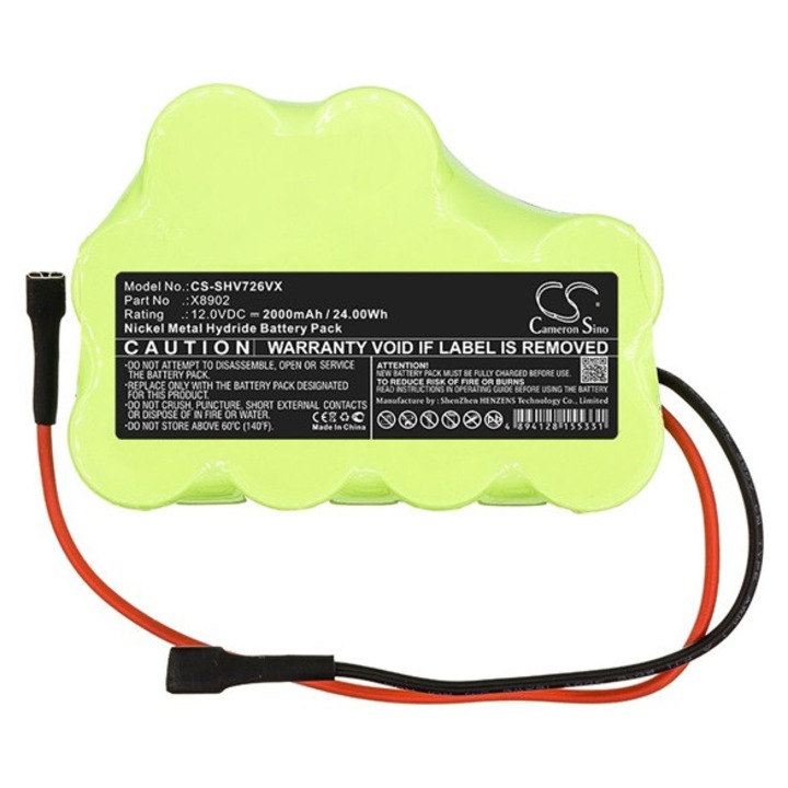 Cameron sino ni-mh akkumulátor, 12.0v, 2000mAh, kompatibilis shark x8902 kompatibilis-vel