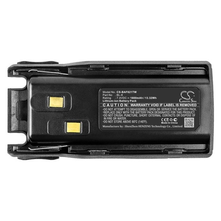 Cameron sino li-ion akkumulátor, 7.4v, 1800mAh, kompatibilis baofeng bl-8 kompatibilis-vel