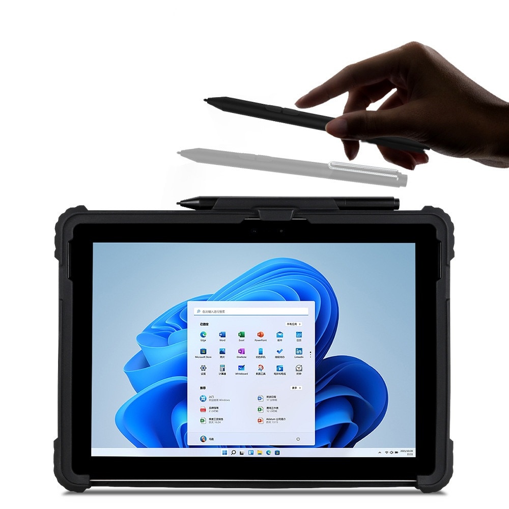 Carcasa blindata HighArmor pentru Microsoft Surface Pro X / 9 / 10 / 11, 13", protectie 3 straturi, ecran integrat, prindere 360°, suport tastatura