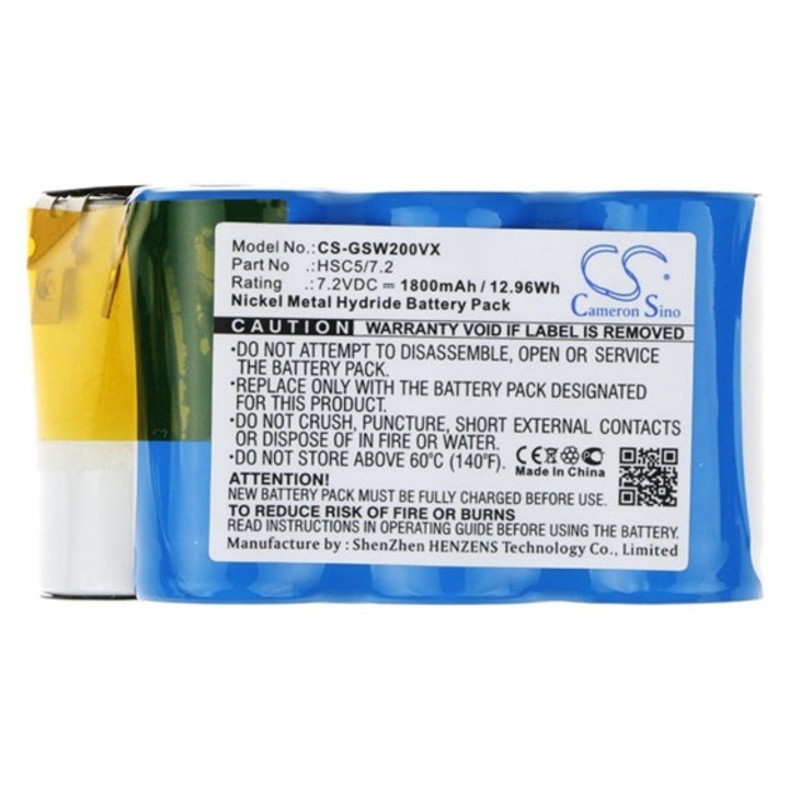 Cameron sino ni-mh akkumulátor, 7.2v, 1800mAh, kompatibilis gtech 2-01-033 kompatibilis-vel