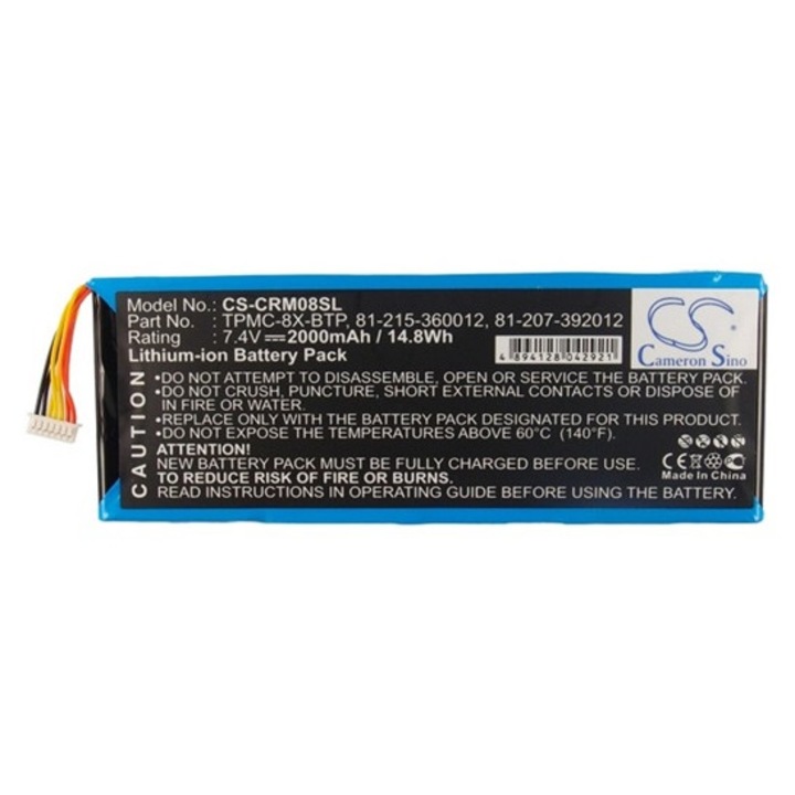 Cameron sino li-ion akkumulátor, 7.4v, 2000mAh, kompatibilis crestron 81-207-392012 kompatibilis-vel