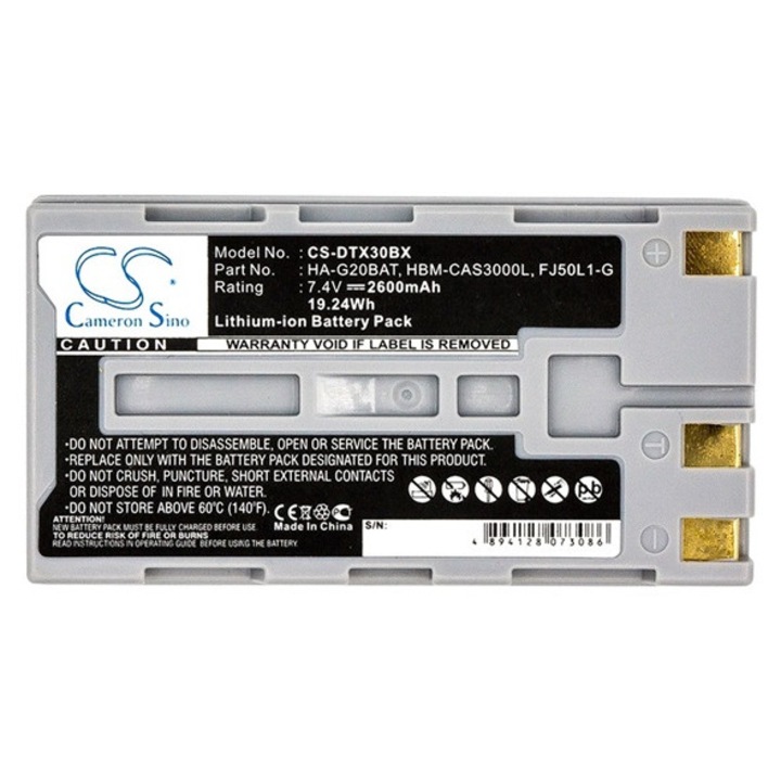 Cameron sino li-ion akkumulátor, 7.4v, 2600mAh, kompatibilis casio fj50l1-g kompatibilis-vel