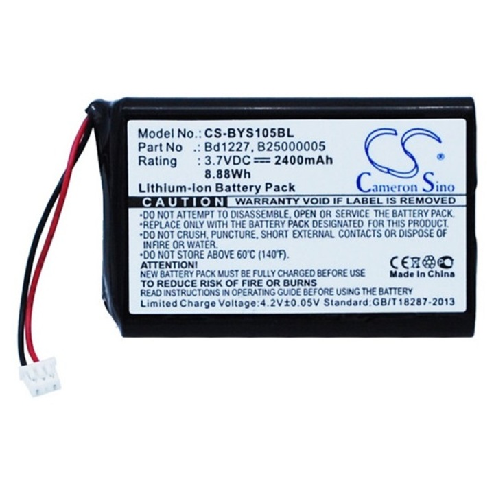 Cameron sino li-ion akkumulátor, 3.7v, 2400mAh, kompatibilis ingenico b25000005 kompatibilis-vel