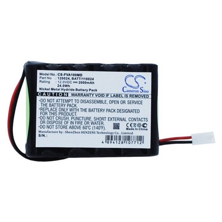 Cameron sino ni-mh akkumulátor, 12.0v, 2000mAh, kompatibilis fresenius 120024 kompatibilis-vel