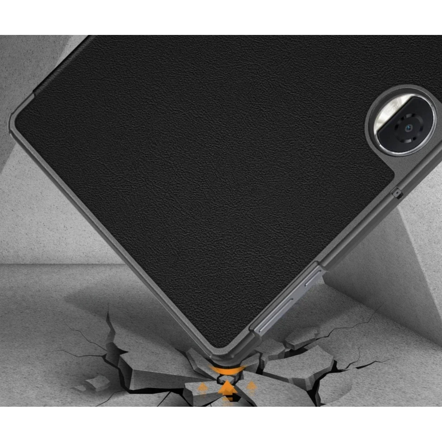 Husa flip, Honor, Pad 9, 12.1 inch, functie stand, inchidere magnetica, material: piele ecologica + plastic, culoare: negru, dedicata pentru Honor Pad 9 si Pad 9 Pro 12.1"