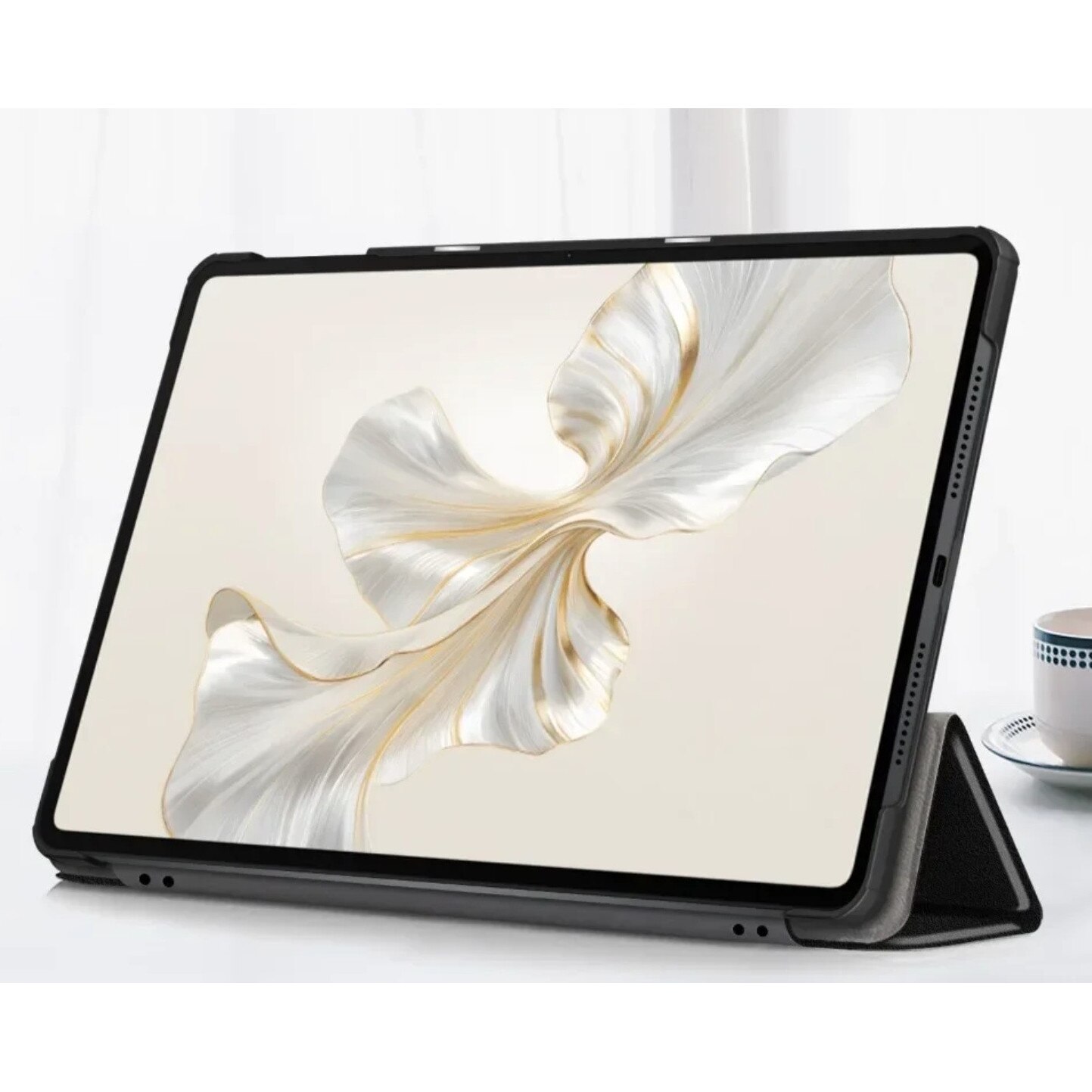Husa flip, Honor, Pad 9, 12.1 inch, functie stand, inchidere magnetica, material: piele ecologica + plastic, culoare: negru, dedicata pentru Honor Pad 9 si Pad 9 Pro 12.1"