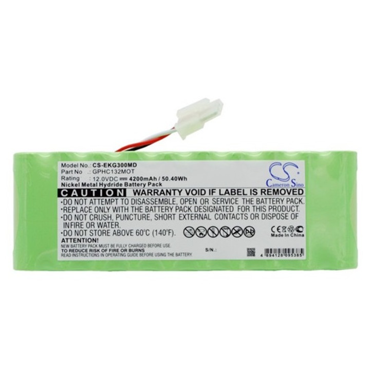 Cameron sino ni-mh akkumulátor, 12.0v, 4200mAh, kompatibilis bionet gphc132mot kompatibilis-vel