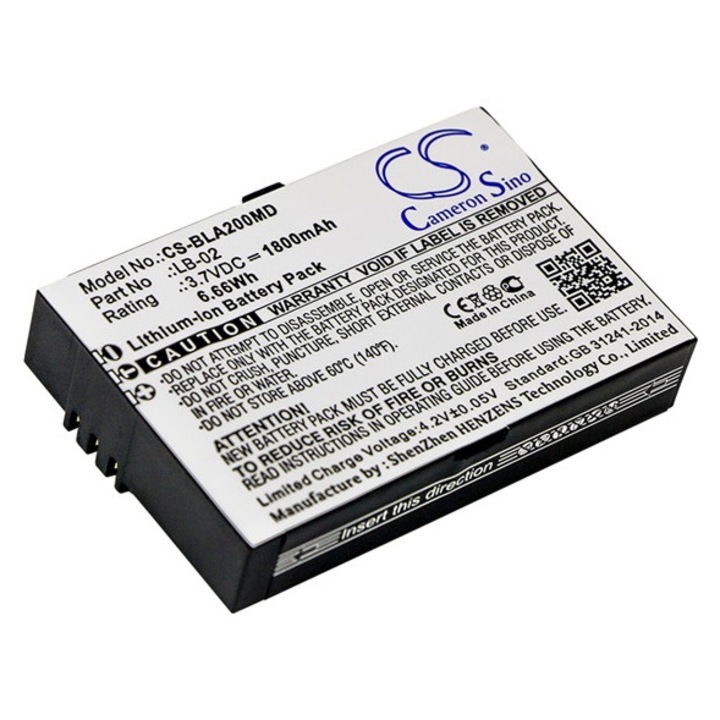 Cameron sino li-ion akkumulátor, 3.7v, 1800mAh, kompatibilis bolate 12-100-0001 kompatibilis-vel