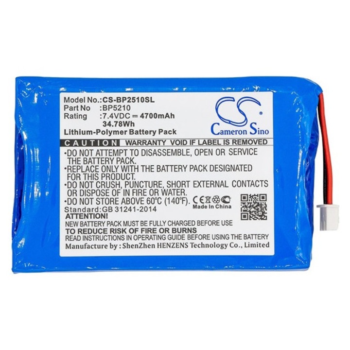 Cameron sino li-polymer akkumulátor, 7.4v, 4700mAh, kompatibilis bk precision bp5210 kompatibilis-vel