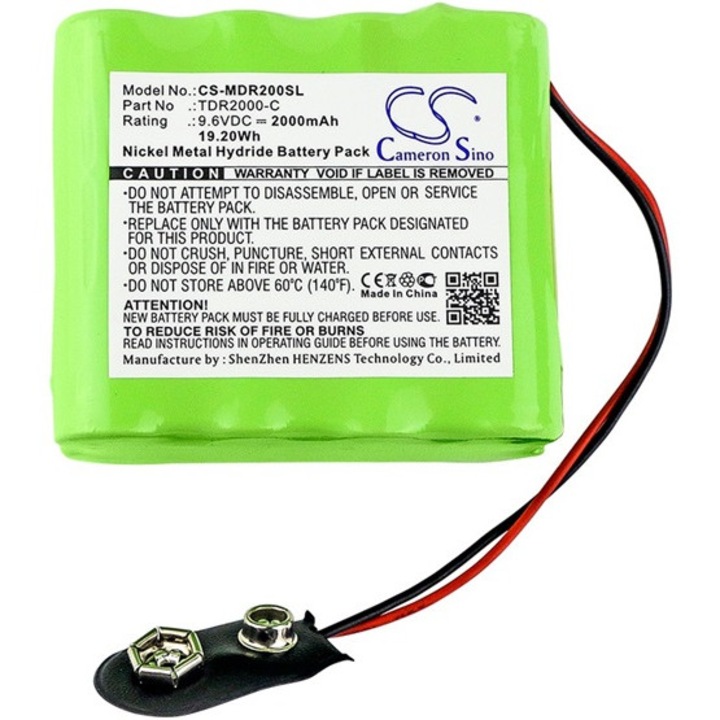Cameron sino ni-mh akkumulátor, 9.6v, 2000mAh, kompatibilis megger tdr2000-c kompatibilis-vel