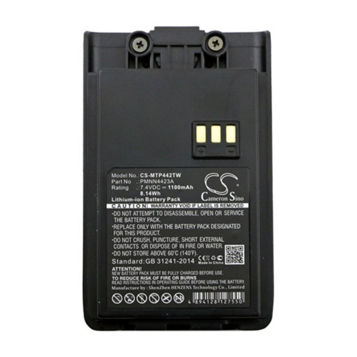 Cameron sino li-ion akkumulátor, 7.4v, 1100mAh, kompatibilis motorola pmnn4423a kompatibilis-vel
