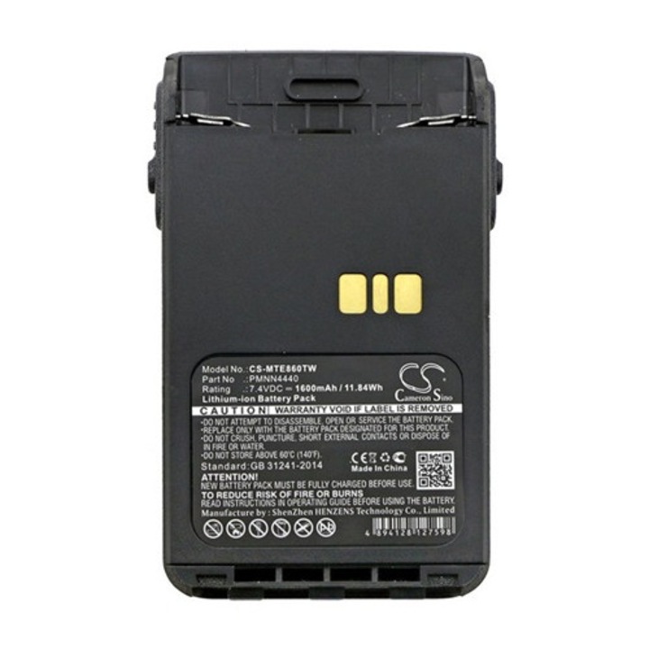 Cameron sino li-ion akkumulátor, 7.4v, 1600mAh, kompatibilis motorola pmnn4440 kompatibilis-vel