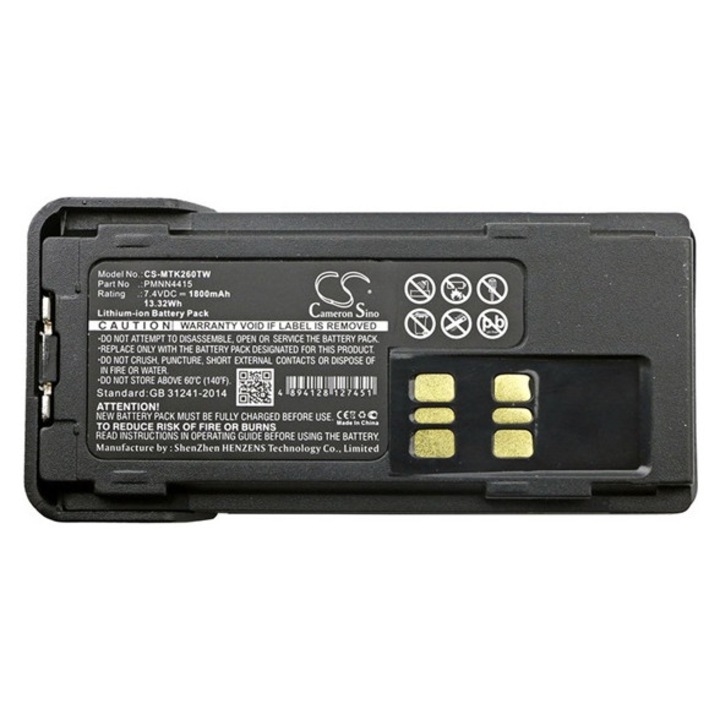 Cameron sino li-ion akkumulátor, 7.4v, 1800mAh, kompatibilis motorola pmnn441 kompatibilis-vel
