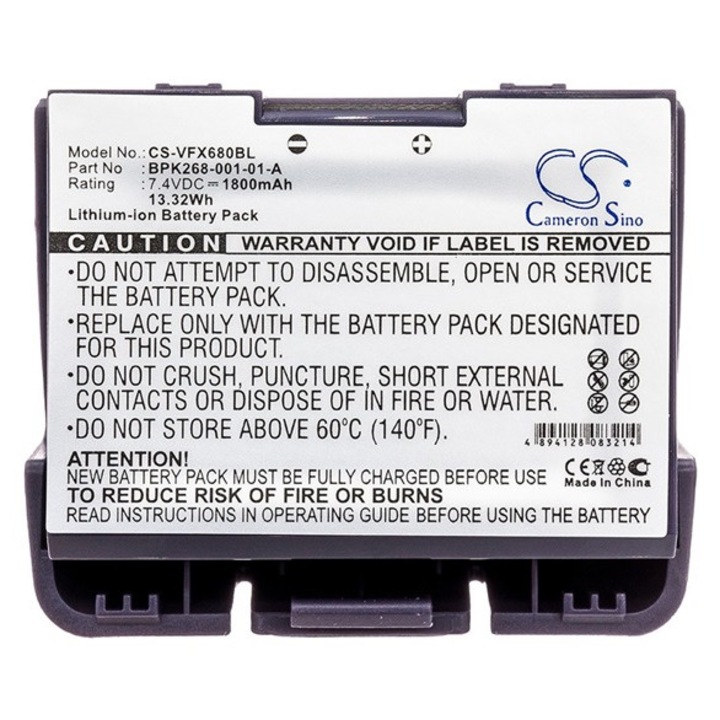 Cameron sino li-ion akkumulátor, 7.4v, 1800mAh, kompatibilis verifone bpk268-001-01-a kompatibilis-vel