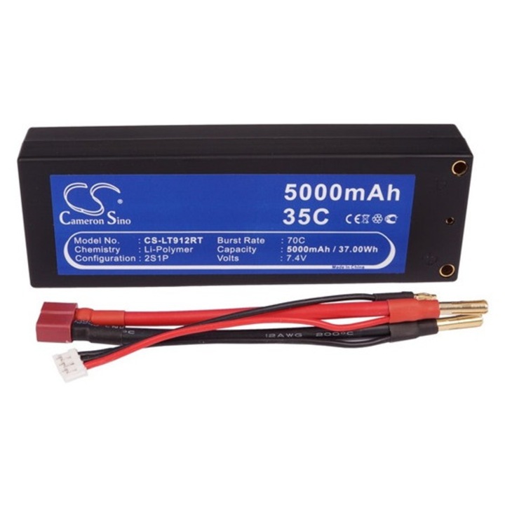 Cameron sino li-polymer akkumulátor, 7.4v, 5000mAh, kompatibilis rc cs-lt912rt kompatibilis-vel