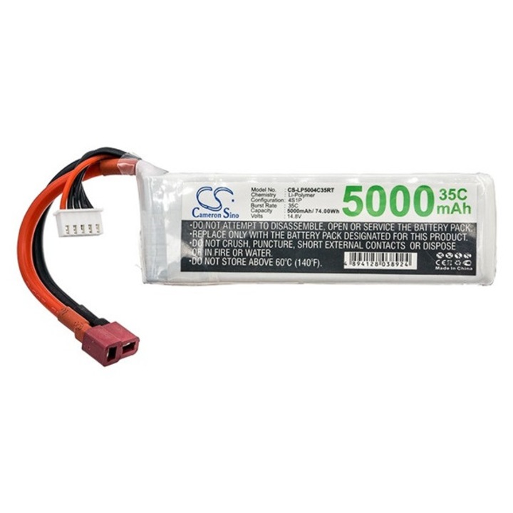 Cameron sino li-polymer akkumulátor, 14.8v, 5000mAh, kompatibilis rc cs-lp5004c35rt kompatibilis-vel