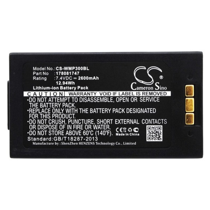 Cameron sino li-ion akkumulátor, 7.4v, 2600mAh, kompatibilis mobiwire 178081747 kompatibilis-vel