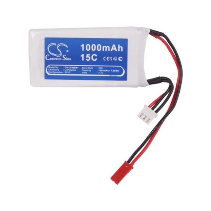 Cameron sino li-polymer akkumulátor, 7.4v, 1000mAh, kompatibilis rc cs-lt925rt kompatibilis-vel