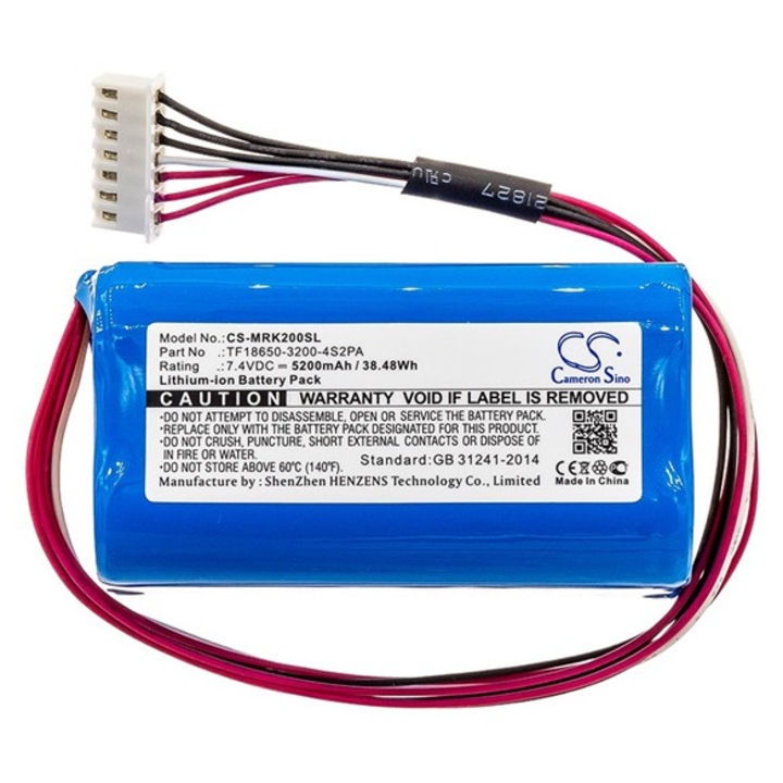 Cameron sino li-ion akkumulátor, 7.4v, 5200mAh, kompatibilis marshall 7252-xml-sp kompatibilis-vel