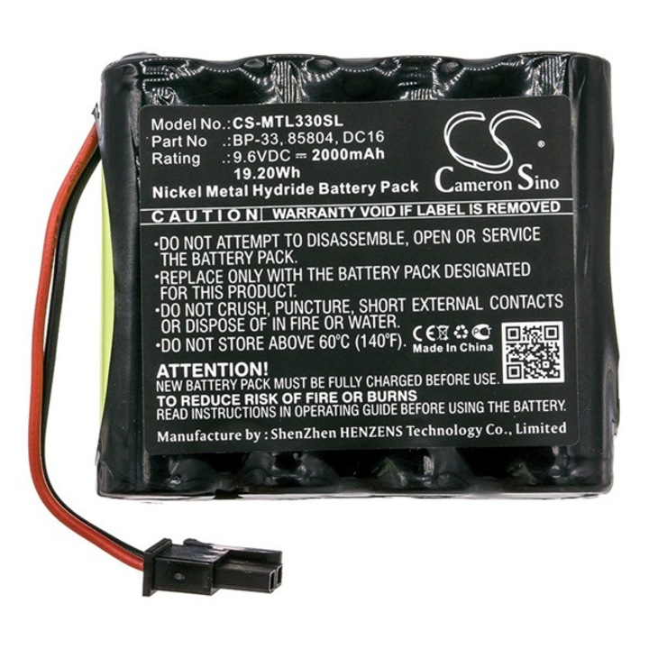 Cameron sino ni-mh akkumulátor, 9.6v, 2000mAh, kompatibilis martel 85804 kompatibilis-vel
