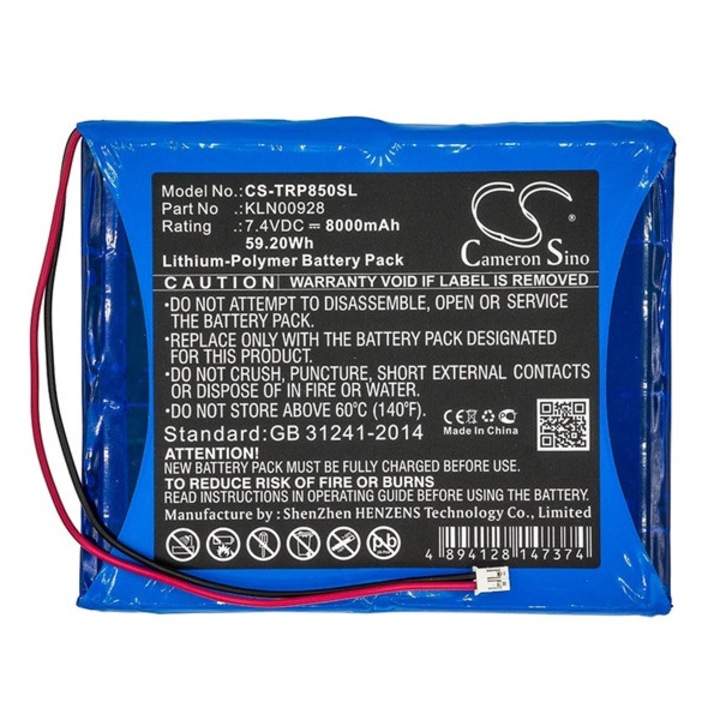 Cameron sino li-polymer akkumulátor, 7.4v, 8000mAh, kompatibilis trimble kln00928 kompatibilis-vel